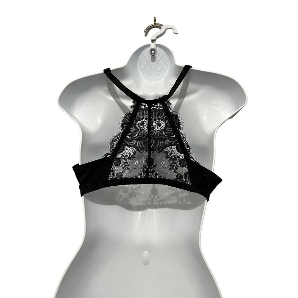 Venus Black Front Closure Lace Racerback Bra 36D